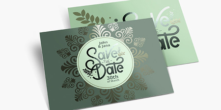Metallic Save the Date Cards