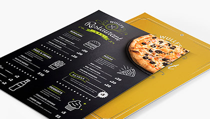 Dine-In Menus