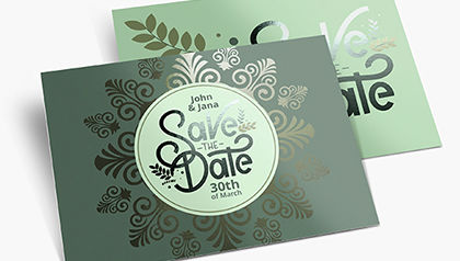 Metallic Save-the-Date Cards