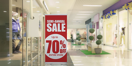 Mall Storefront Retractable Banners