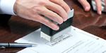 Rubber Stamps in application