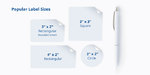 Cut-to-Size Waterproof Labels Sizes