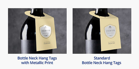 Metallic Bottle Neck Hang Tags Comparison