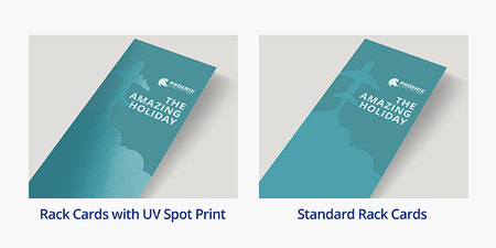 Spot UV Rack Cards Comparison