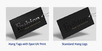 Spot UV Hang Tags Comparison