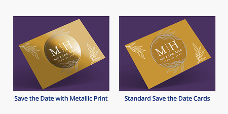 Metallic Save the Date Cards Comparison