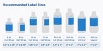 Cut to Size Water Bottle Labels Sizes