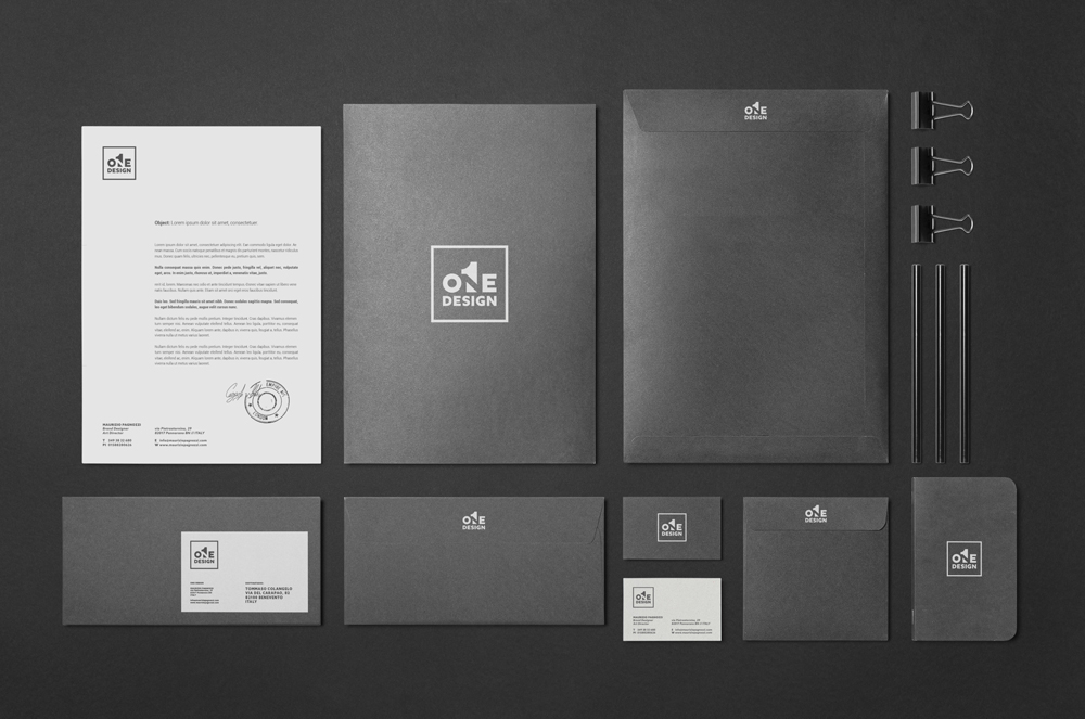 Corporate identity of One Design Corporate Brand Identity - One Design
