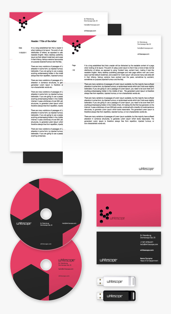 Corporate identity of Whitescape Corporate Branding Examples - Whitescape