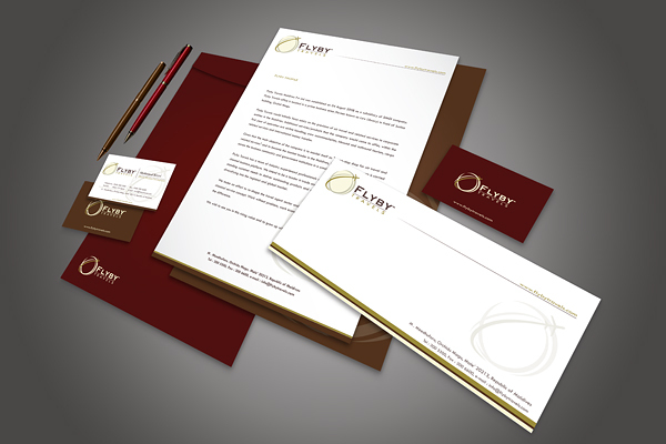 Corporate branding for Flyby Travels Corporate Identity Brand - Flyby Travels