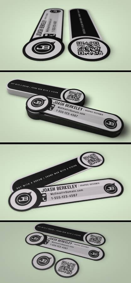 9 - JB Business Card with Removable QR Code Snipet Business Card with Removable QR Code Snipet
