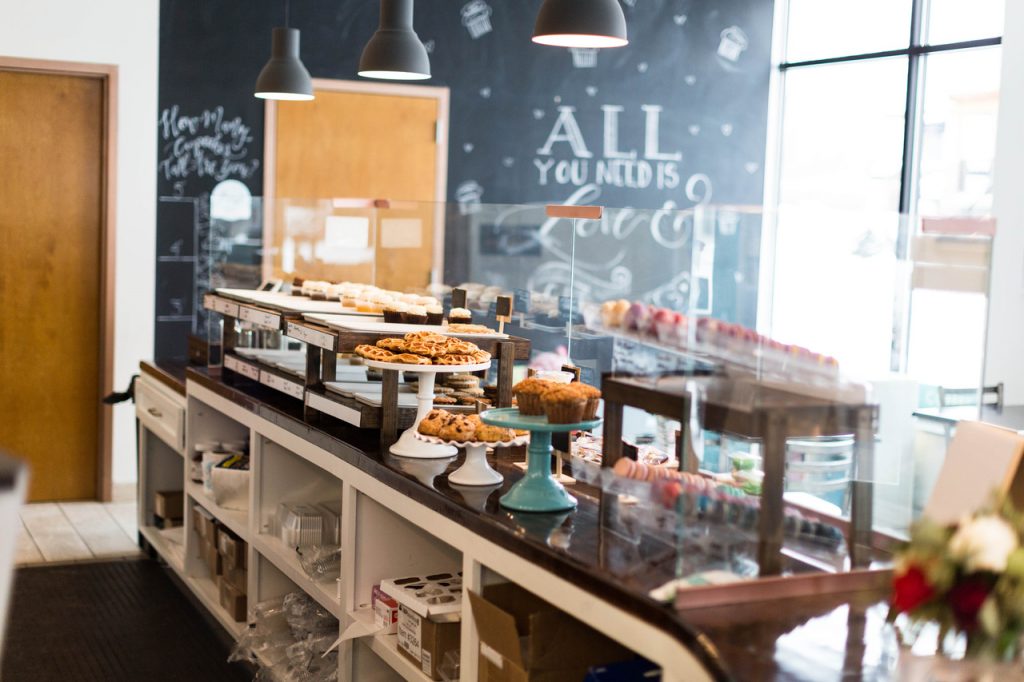 Cakes, cookies, cupcakes inside Amy’s Cupcake Shoppe 