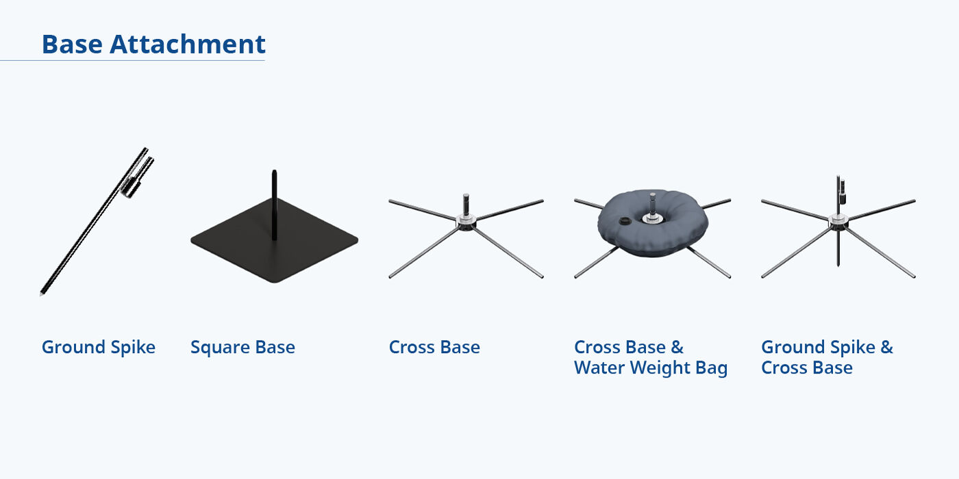 Rectangle Flags Base Attachments