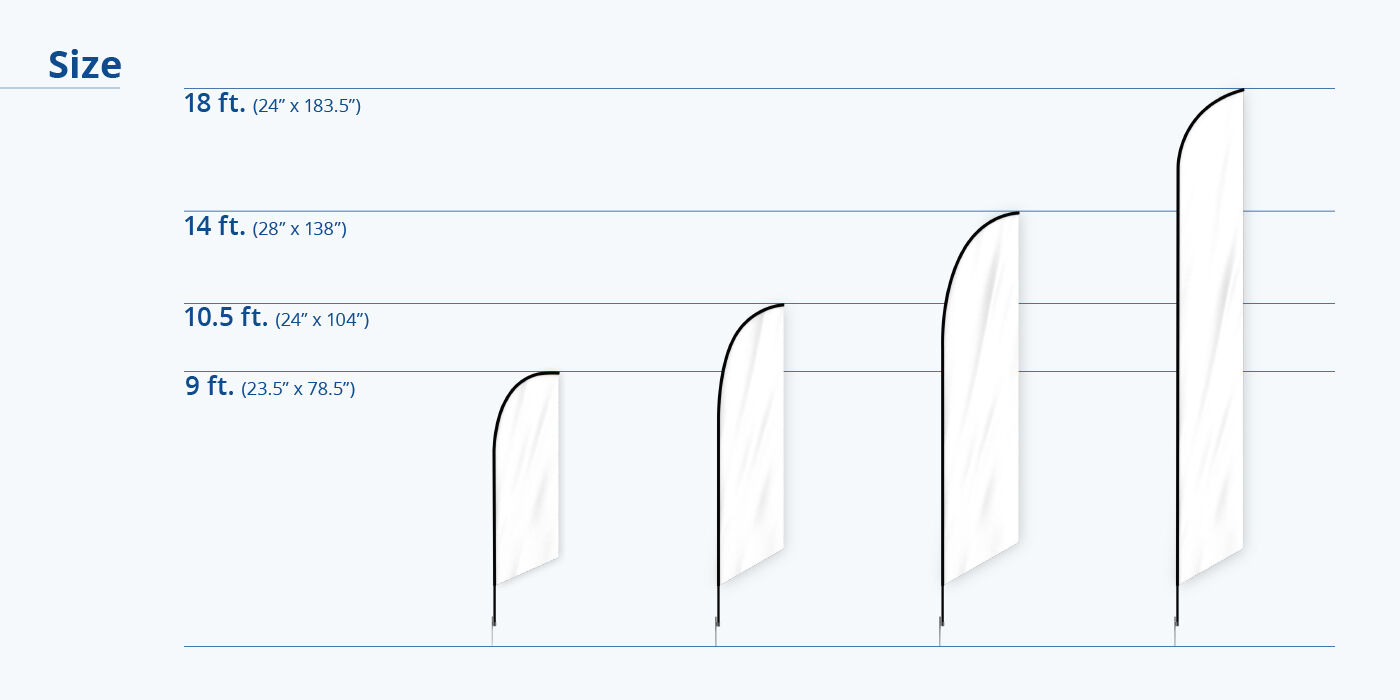 Angled Flag Banners Size