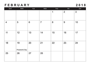 black and white calendar design template