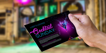 Cocktail Club Card Flyers
