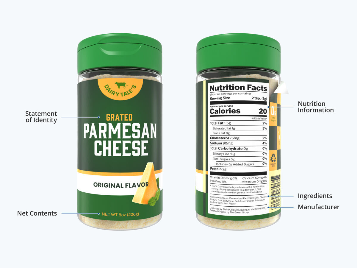 sample labels with FDA requirements