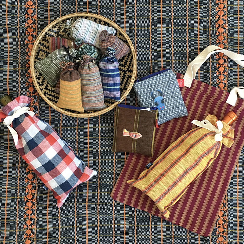 Inabel wine bag and Inabel pouch bags