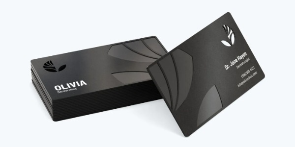 Black Metal Business Cards