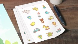 sticker sheet with baby designs