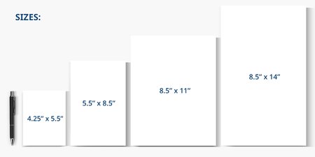 Size Comparison Carbonless Forms